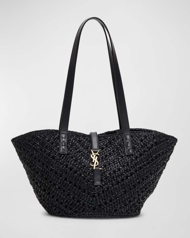 Panier Small YSL Tote Bag in Raffia