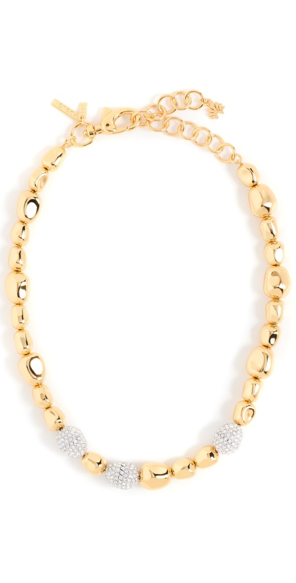 Lele Sadoughi Pebble Necklace Gold