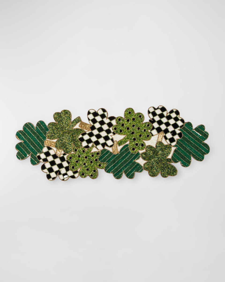 Lucky Clover Beaded Runner