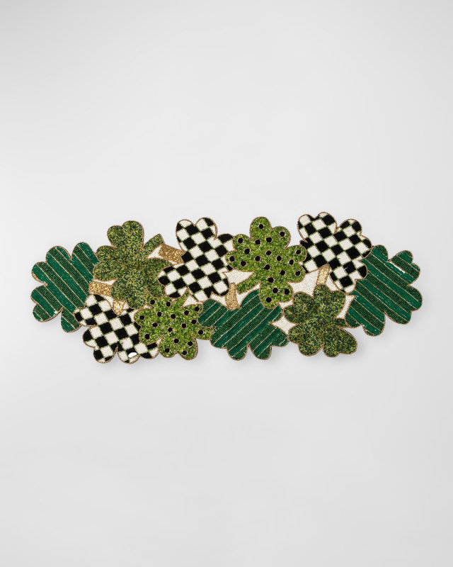 Lucky Clover Beaded Runner