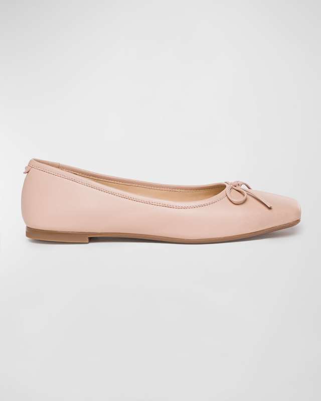 Gwynn Leather Bow Ballerina Flats