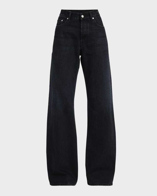 Luke High-Rise Relaxed Straight-Leg Denim Pants
