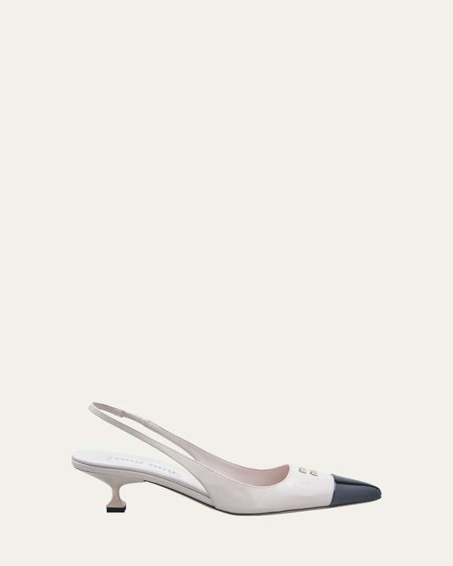 Patent Cap-Toe Slingback Pumps