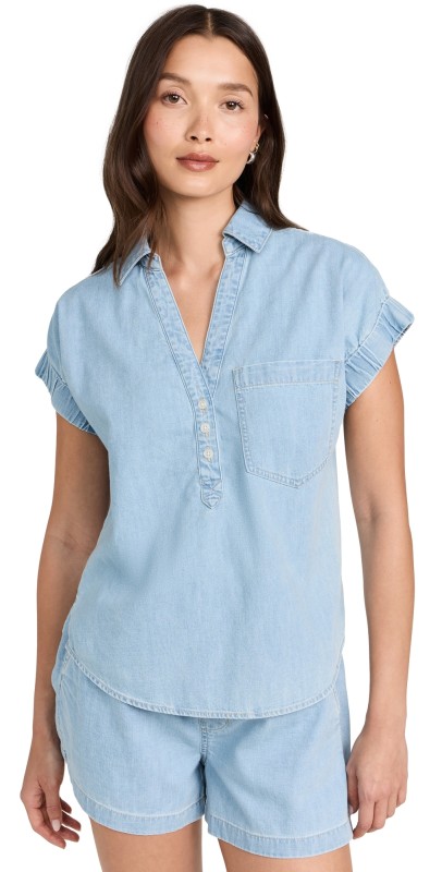 Veronica Beard Jean Almera Top Sky