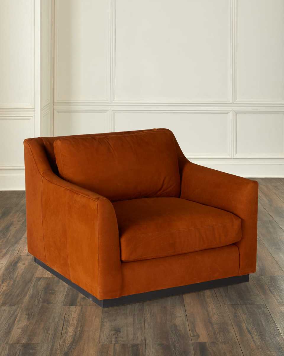 Jasmine Leather Slope Arm Chair