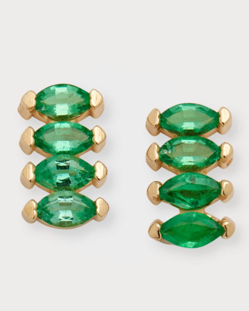 Marquis Emerald Quartet Earring