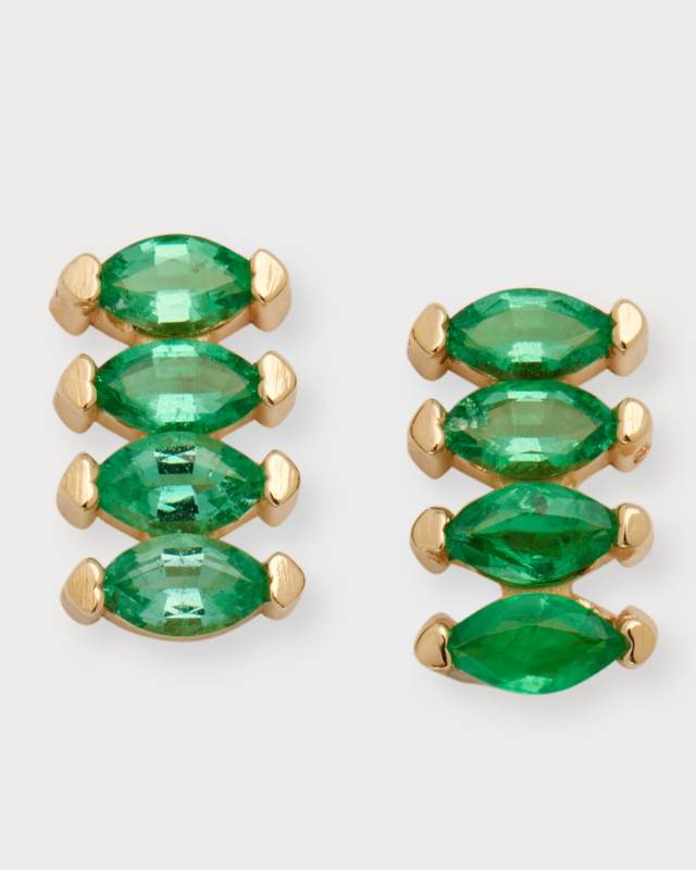 Marquis Emerald Quartet Earring