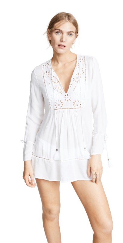 Playa Lucila Eyelet Tunic Dress White