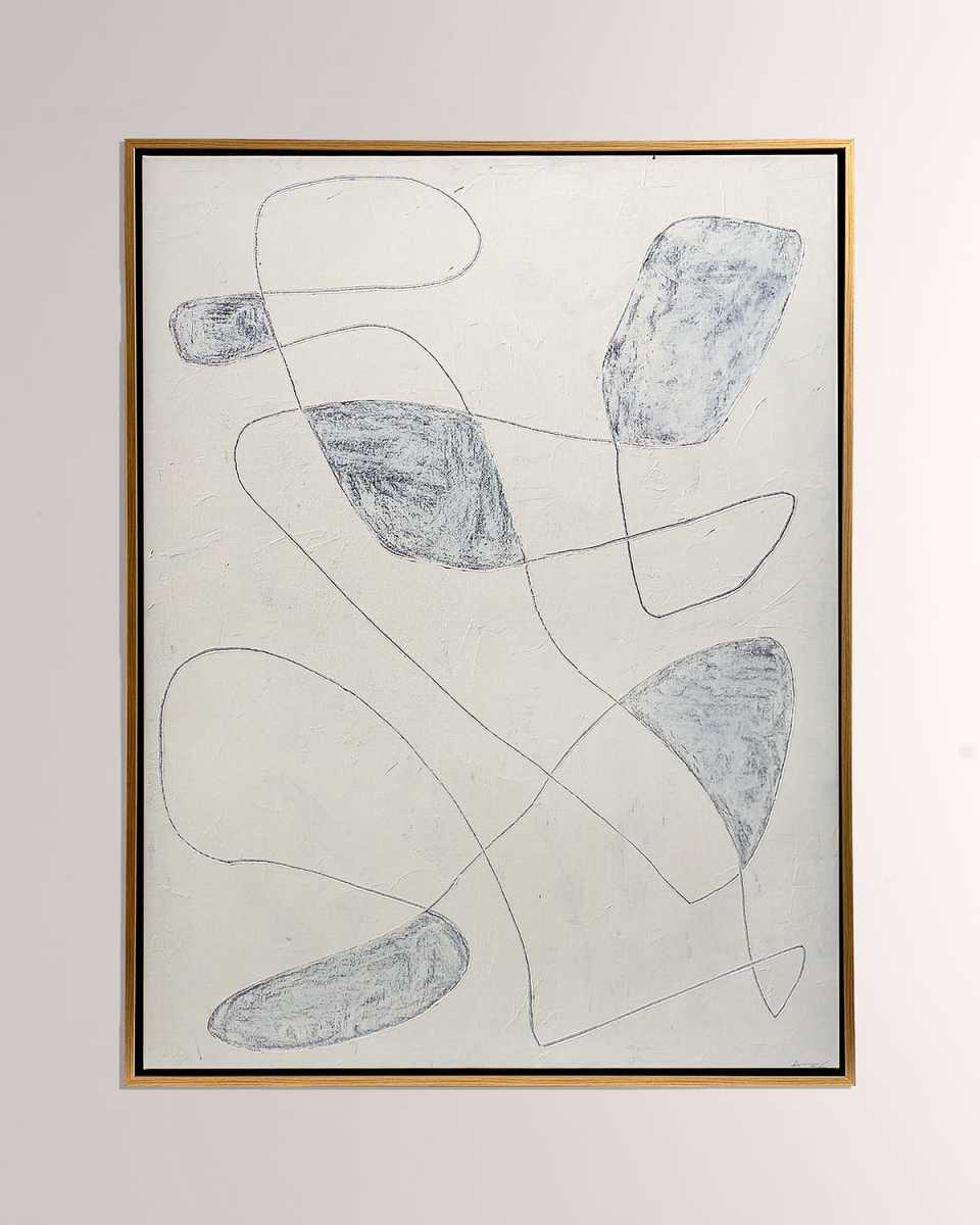 Scratch Loops Framed Art, Indigo