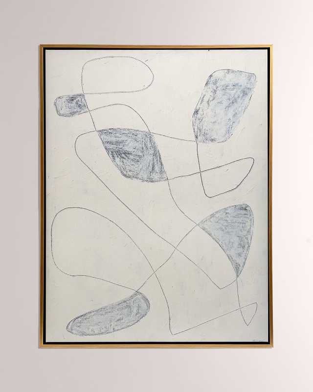 Scratch Loops Framed Art, Indigo