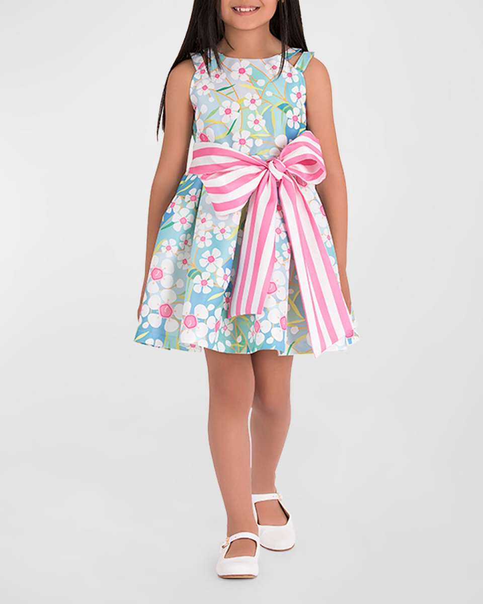 Girl's Daisy Blossom Bow Dress, Size 3T-10