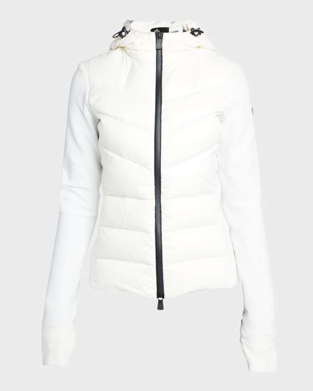 Puffer Zip-Up Cardigan