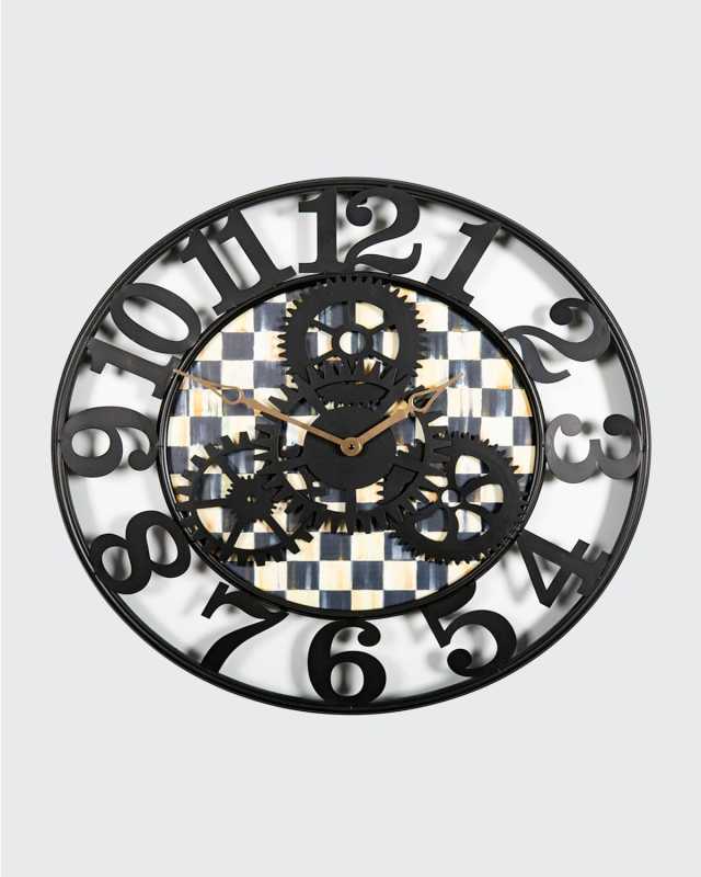Large Courtly Check Farmhouse Wall Clock