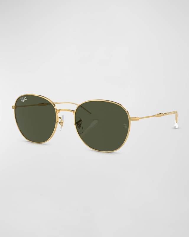 Sleek Metal Round Sunglasses, 55MM