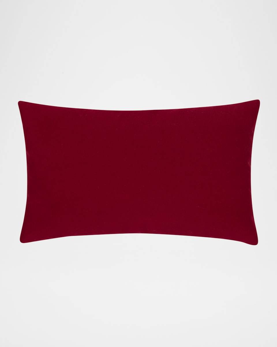 Lush Velvet Lumbar Pillow, 12" x 20"