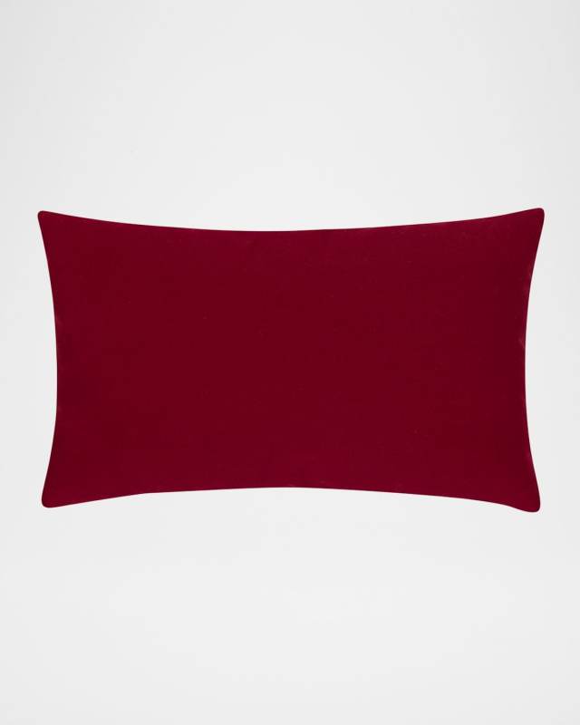 Lush Velvet Lumbar Pillow, 12" x 20"
