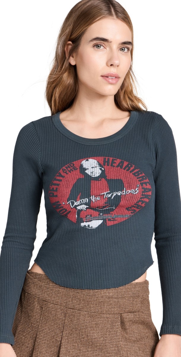 Daydreamer Tom Petty Thermal Tee Vintage Black