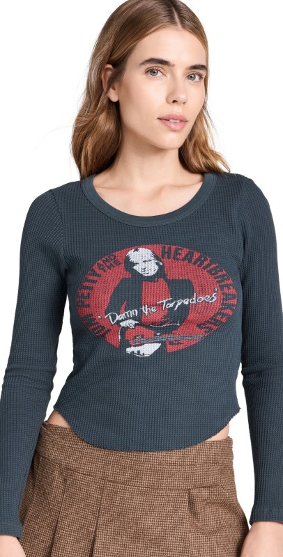 Daydreamer Tom Petty Thermal Tee Vintage Black