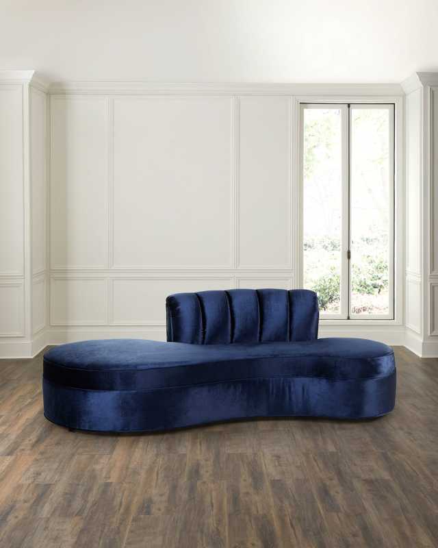 Layla Petite Velvet Sofa, 90"