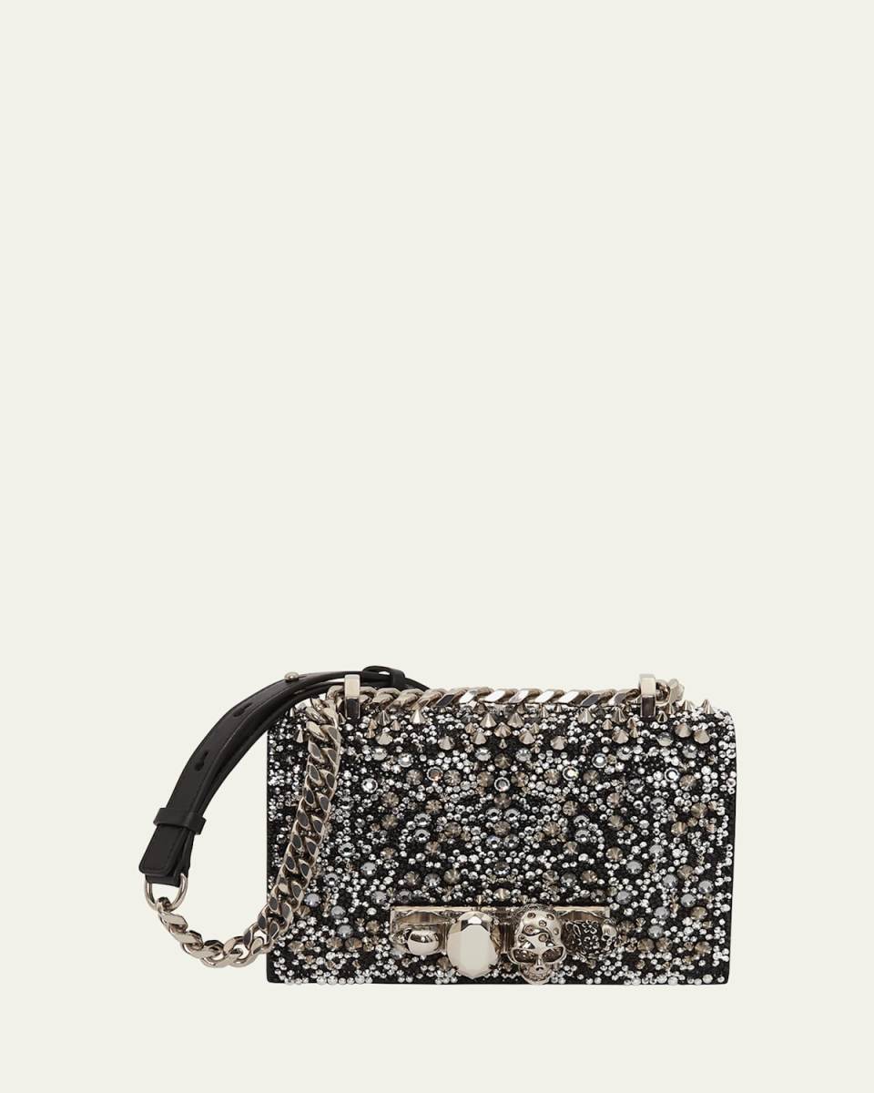 Jeweled Mini Crystal Satchel Bag