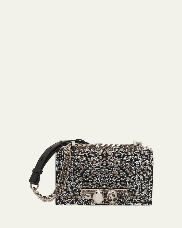 Jeweled Mini Crystal Satchel Bag