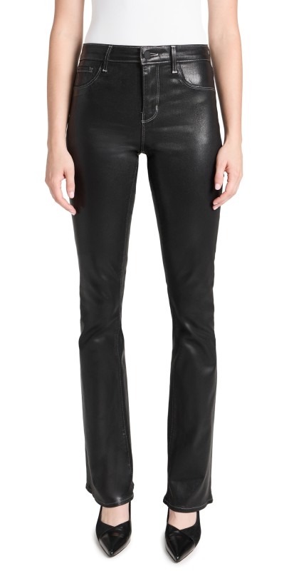 L'AGENCE Selma High Rise Sleek Baby Boot Jeans Noir/Natural Con Coat