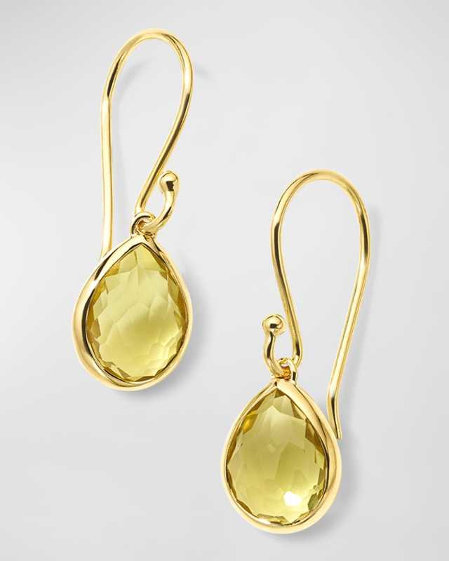 18K Rock Candy Teeny Teardrop Earrings