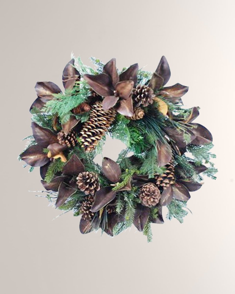 Autumn Magnolia Leaf Wreath