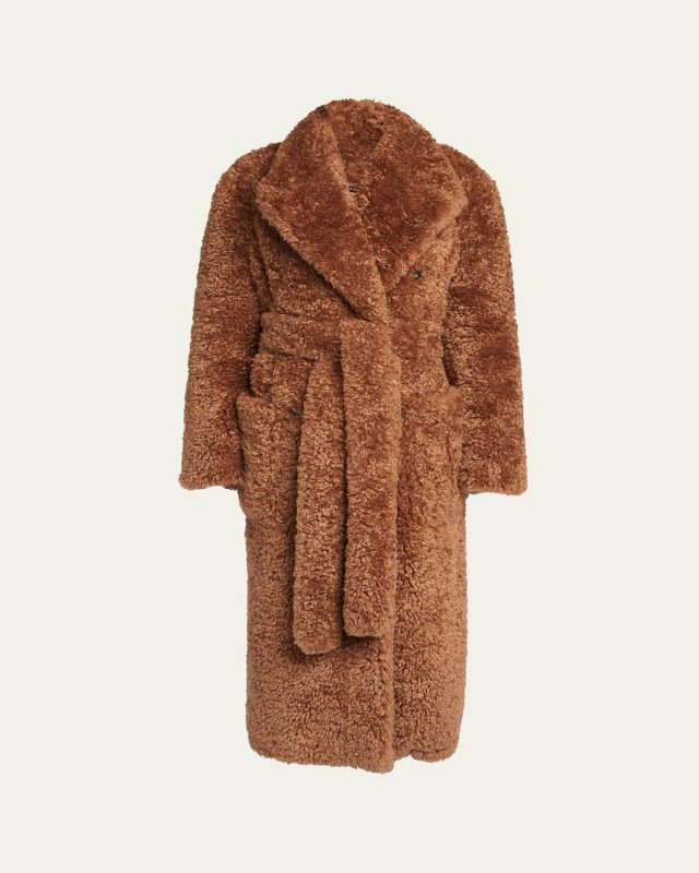 Fluffy Self-Tie Coat