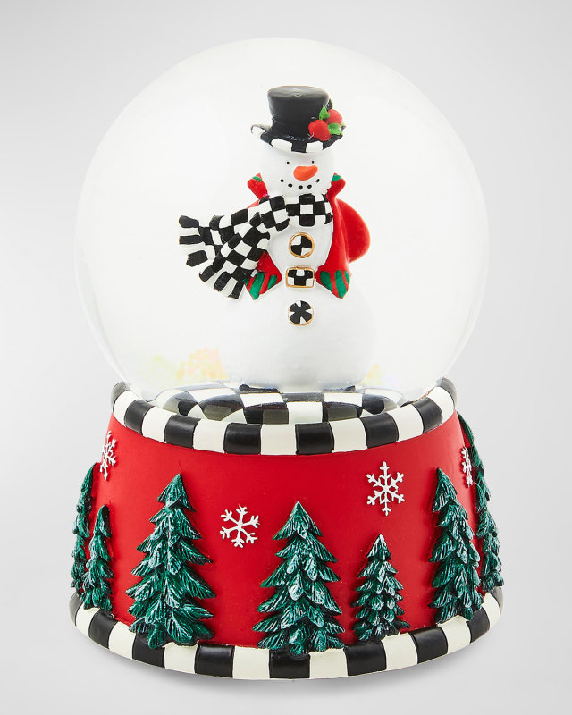 Courtly Snowman Snow Globe