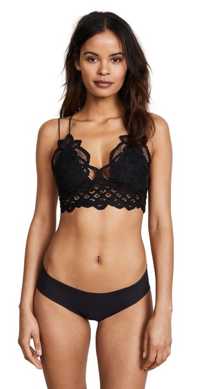 Free People Adella Bralette Charcoal