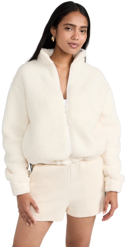 Sweaty Betty Canyon Fleece Zip Up Lily White