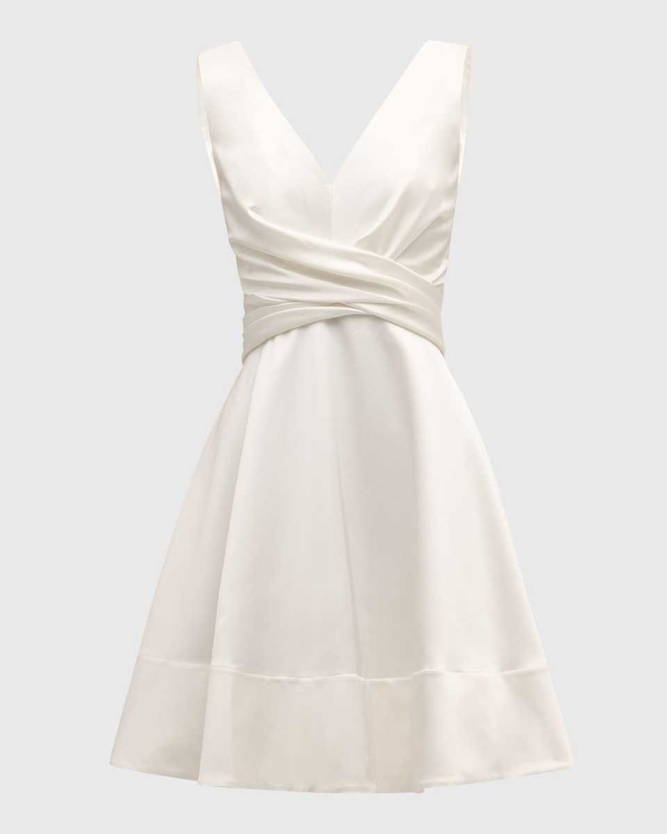 Char Sleeveless A-Line Satin Midi Dress