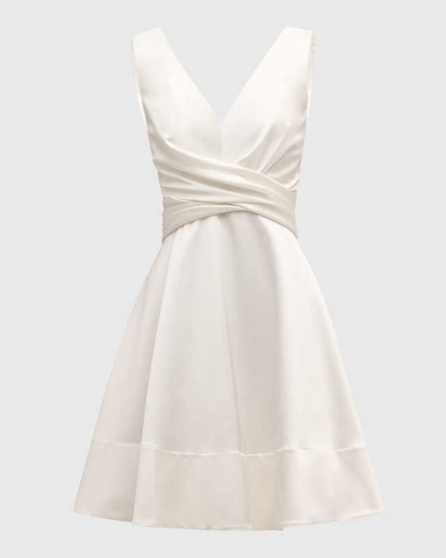 Char Sleeveless A-Line Satin Midi Dress