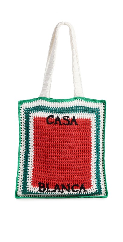 Casablanca Cotton Crochet Bag Knit Multi