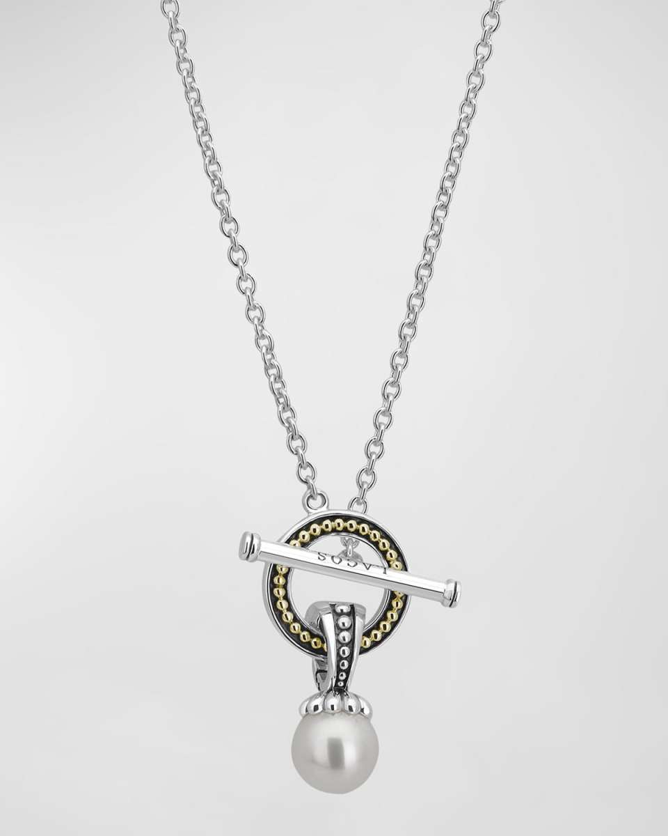 Luna Pearl Toggle Necklace