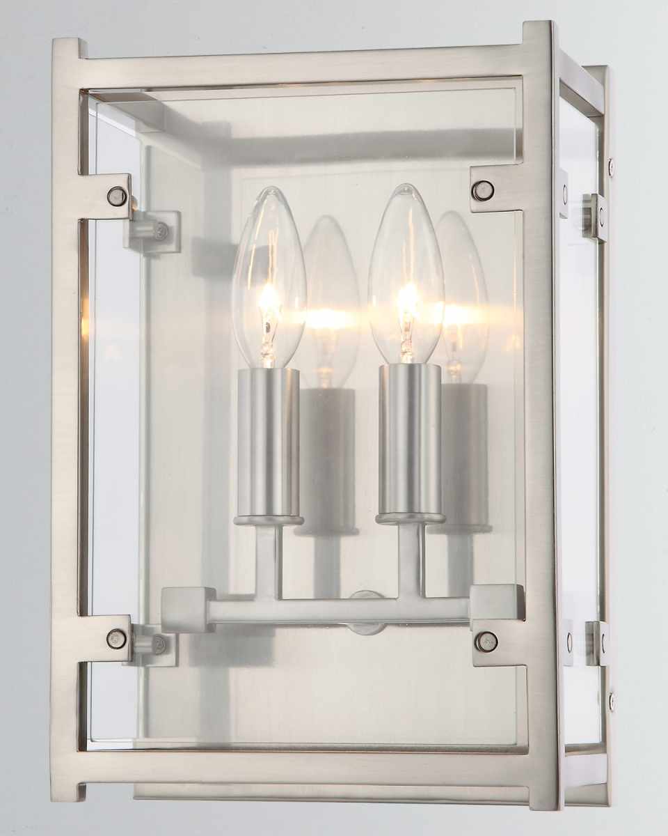 Danbury 2-Light Brushed Nickel Sconce