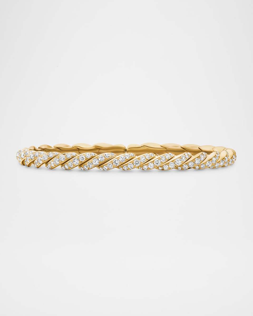 Sculpted Cable Flex Bracelet in 18K Gold, 5mm