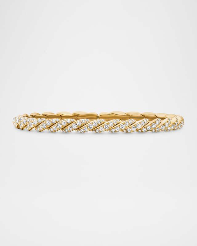 Sculpted Cable Flex Bracelet in 18K Gold, 5mm