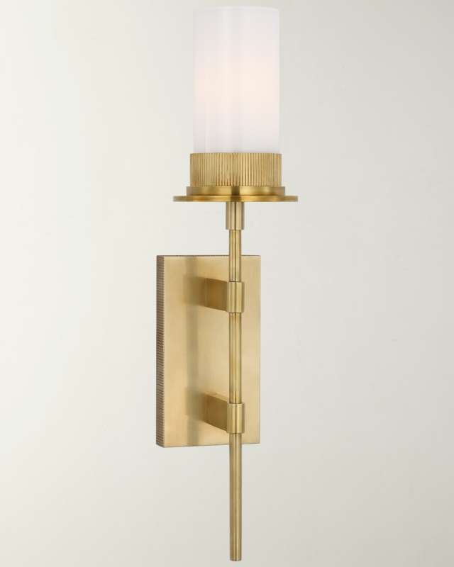 Beza 23" Antiqued Brass Tail Sconce by Ray Booth