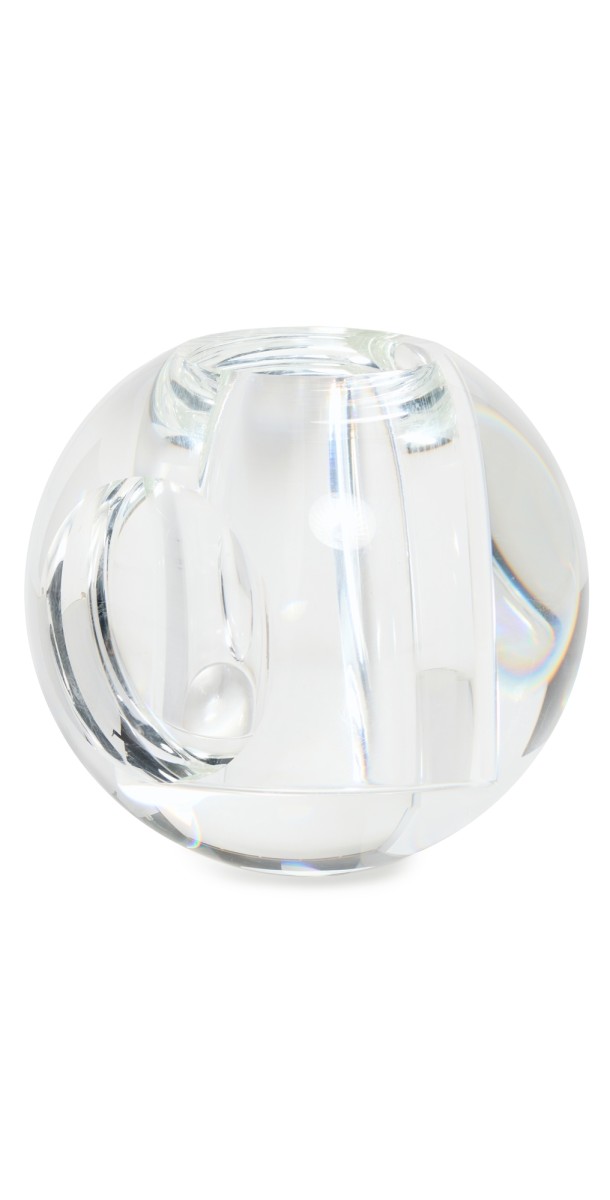 Tizo Design Large Crystal Round Bubble Glass Vase Round Bubble Clear