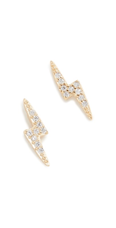 SHASHI Electric Stud Earrings Gold
