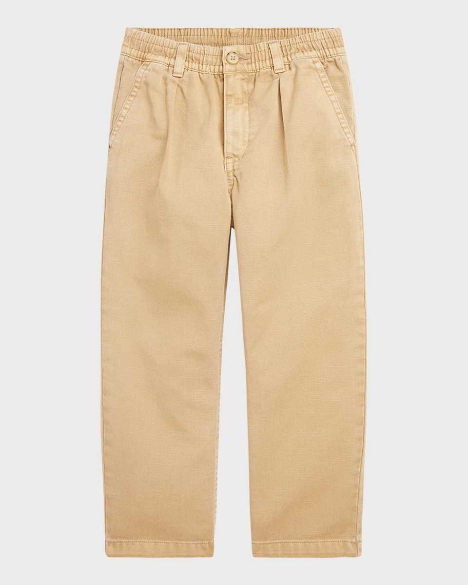Boy's Easy Pleated Twill Pants, Size 2-7