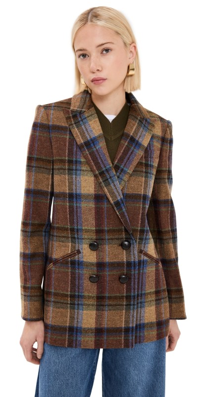 Veronica Beard Oria Dickey Jacket Russet Multi