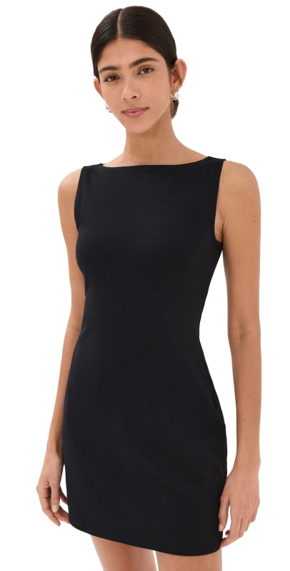 Reformation Nataly Knit Dress Black