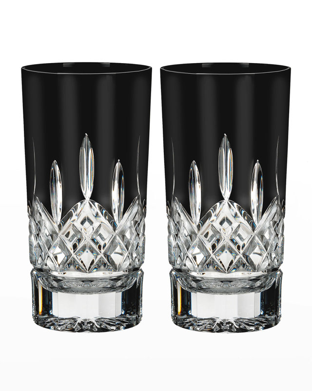 Set of 2 Lismore Black Highballs