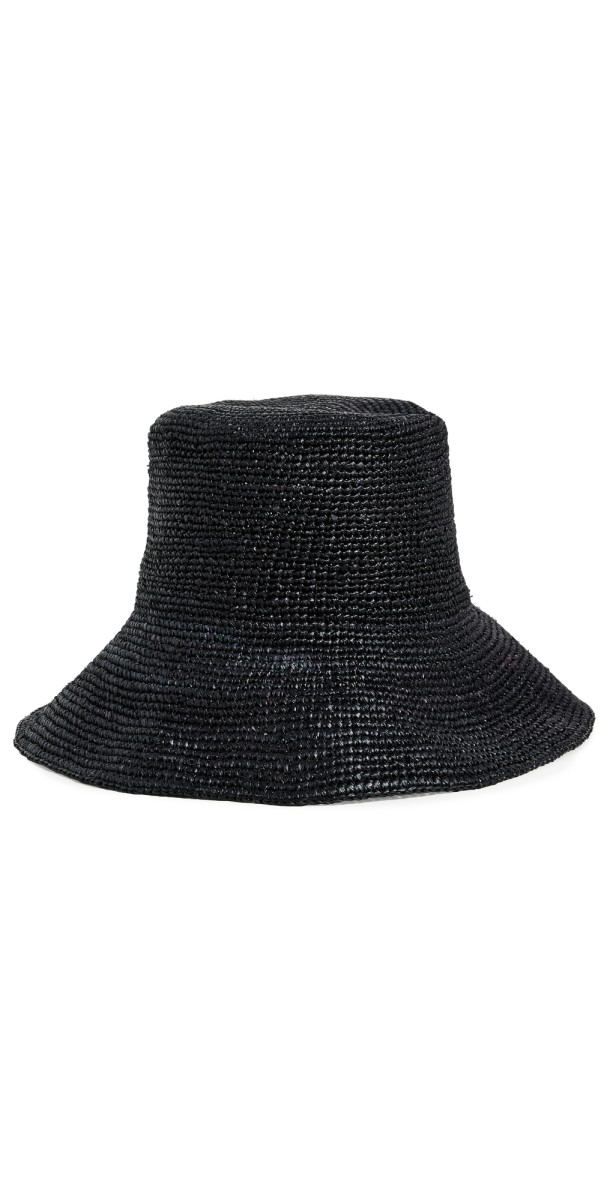 Jenni Kayne Crochet Raffia Sun Hat Black