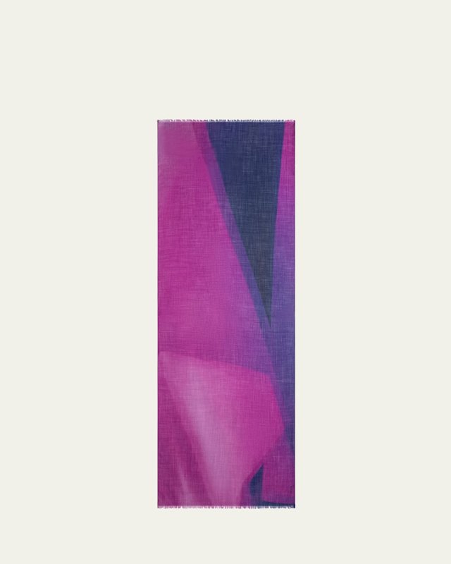 Cashmere-Blend Alta Magenta Print Scarf