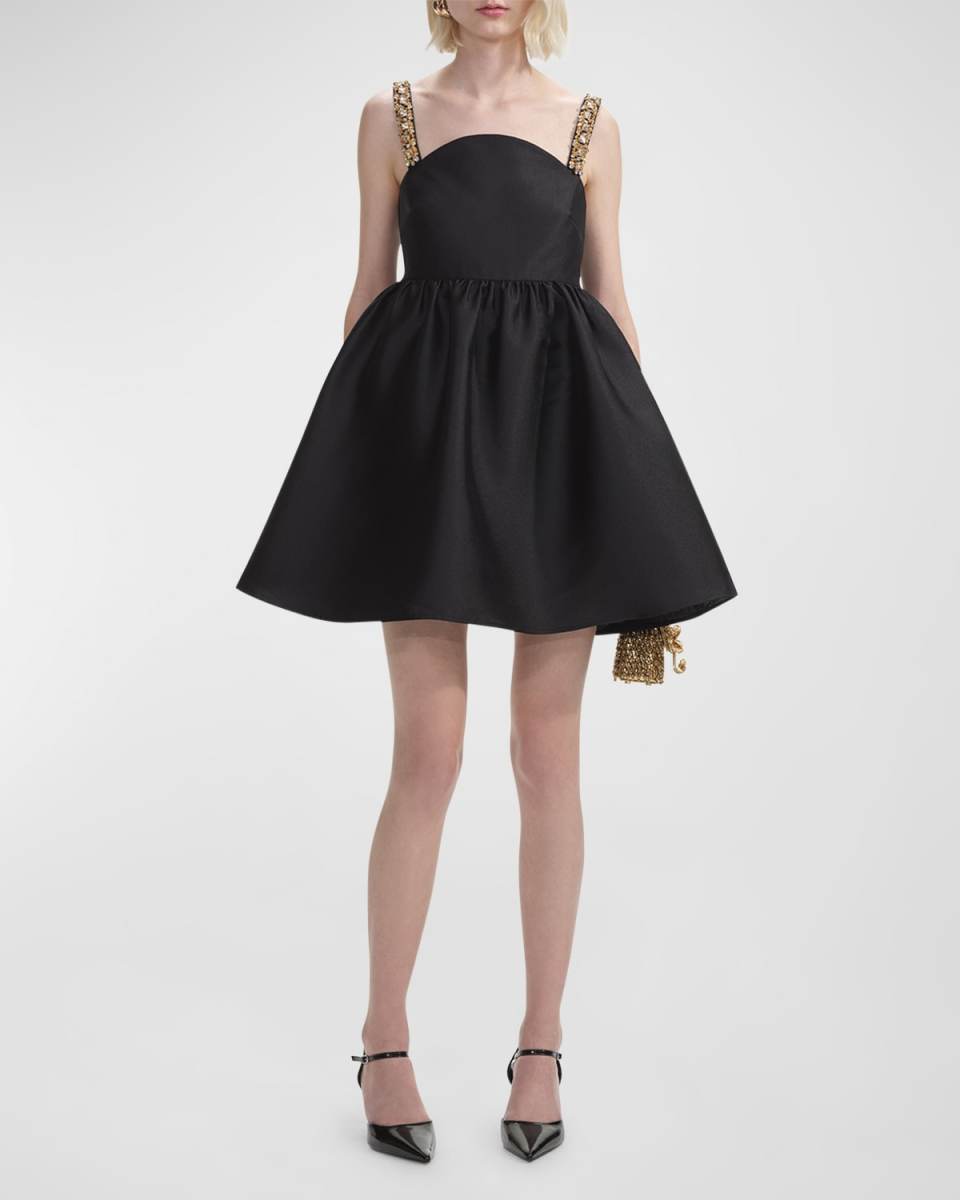 Taffeta Babydoll Mini Dress
