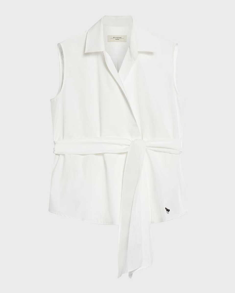 Dakar Wrap-Front Cotton Blouse